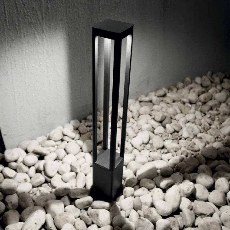 Bollard Lights Tifone PT D65 250953 – Ideal Lux LED garden bollard in anthracite, 8,5W, 3000K, IP65