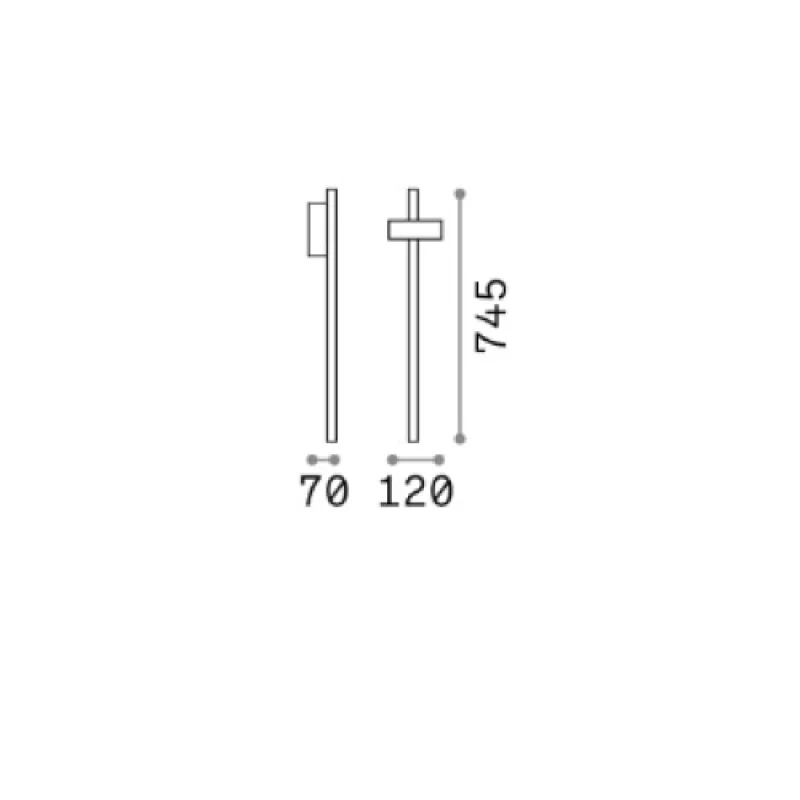 Hub PT SMALL ANTRA 251226 – Ideal Lux LED garden bollard in anthracite, 4,5W, 3000K, IP54