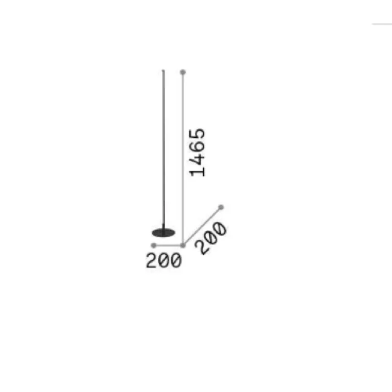 Yoko PT WHITE 258874 – Ideal Lux LED floor lamp in white, 17W, 3000K, IP20