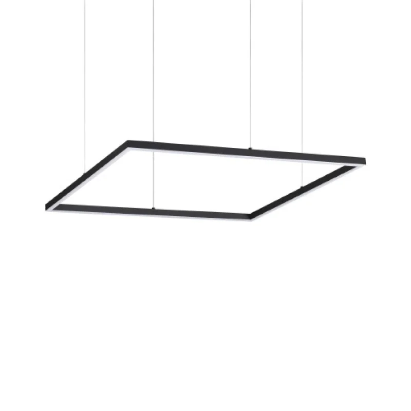 LED Pendants & Chandeliers Oracle SLIM SP D70 SQUARE B 259185 – Ideal Lux LED pendant in matt black, 41W, 3000K, IP20