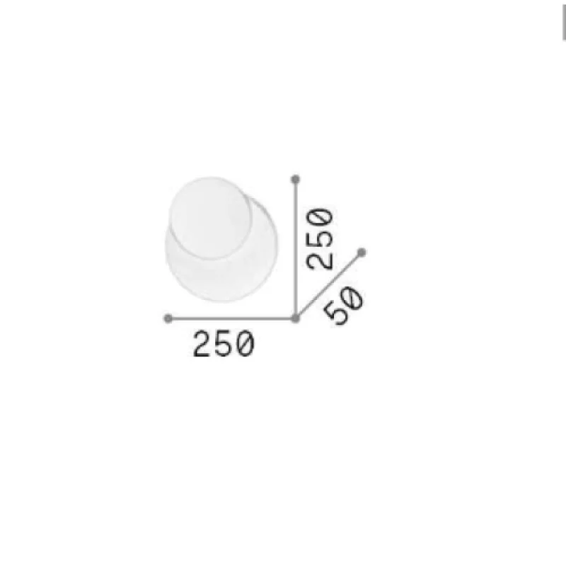 Pouche AP ROUND 259345 – Ideal Lux LED wall light in white, 14W, 3000K, IP20
