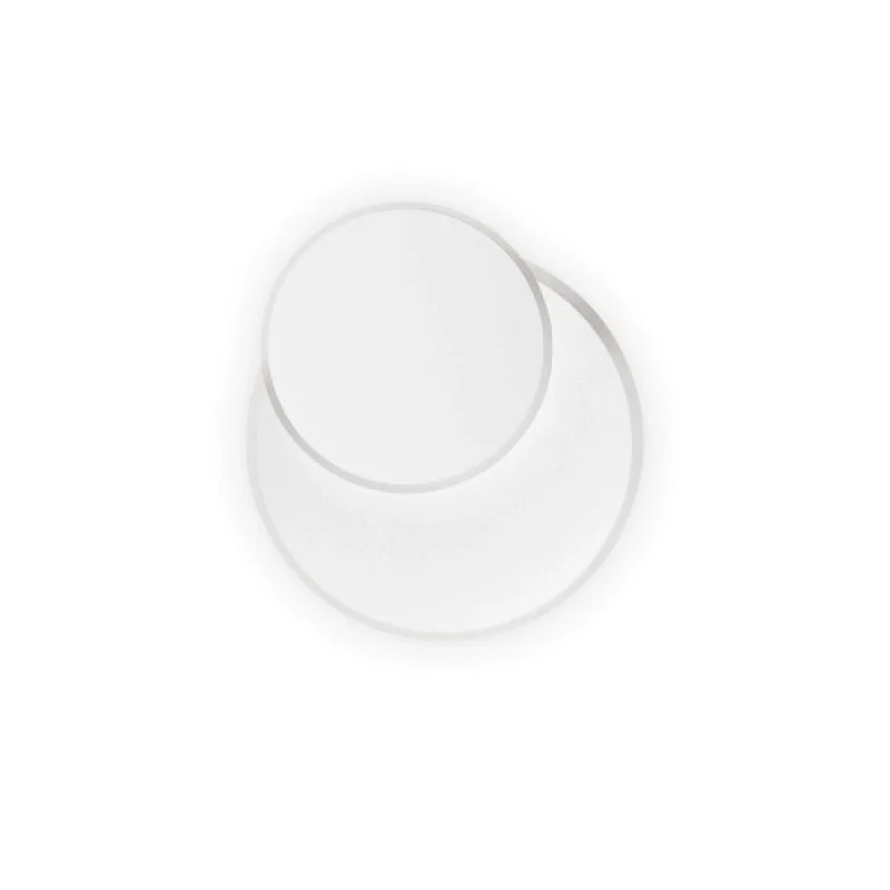Wall Lights Pouche AP ROUND 259345 – Ideal Lux LED wall light in white, 14W, 3000K, IP20