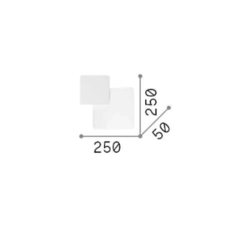 Pouche AP SQUARE 259352 – Ideal Lux LED wall light in white, 14W, 3000K, IP20