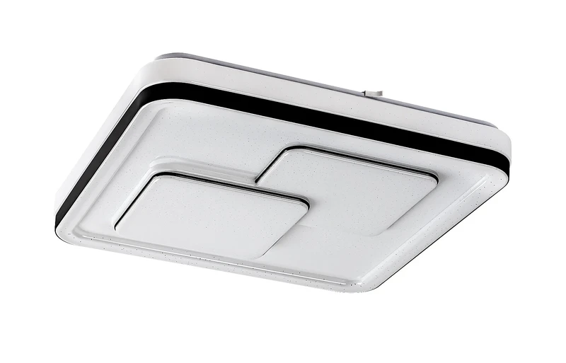 Hecate – LED ceiling light in black with white shade, 485×485mm, 40W, 4000K