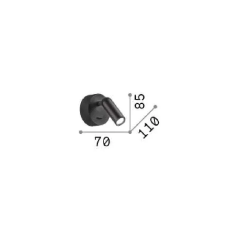 Bean ROUND AP BIANCO 260600 – Ideal Lux LED wall light in white, 3,5W, 3000K, IP20