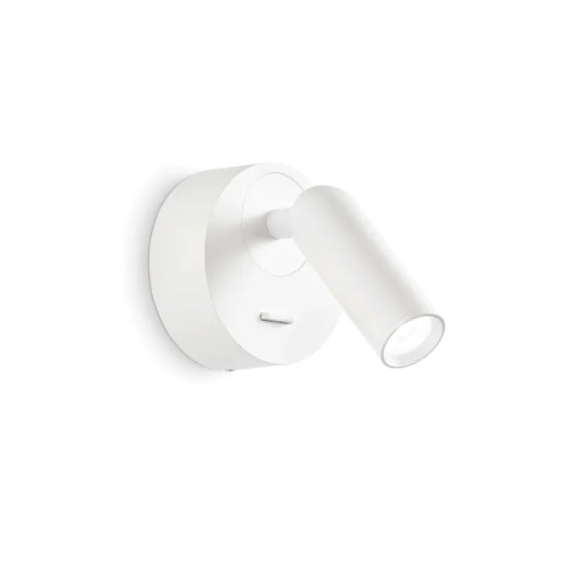 Wall Lights Bean ROUND AP BIANCO 260600 – Ideal Lux LED wall light in white, 3,5W, 3000K, IP20