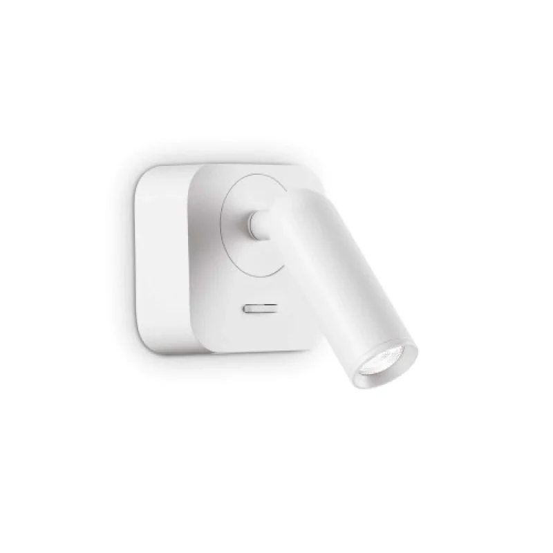 Стенно осветление (аплици) Bean SQUARE AP BIANCO 260648 – Ideal Lux LED аплик в бял, 3,5W, 3000K, IP20
