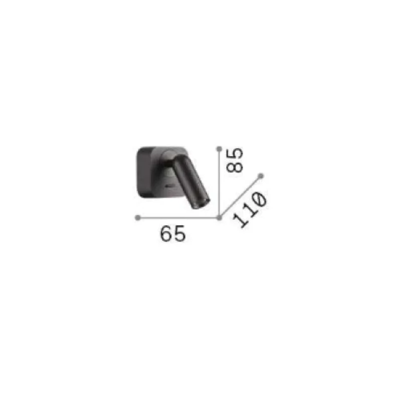 Bean SQUARE AP NERO 260655 – Ideal Lux LED аплик в черен, 3,5W, 3000K, IP20