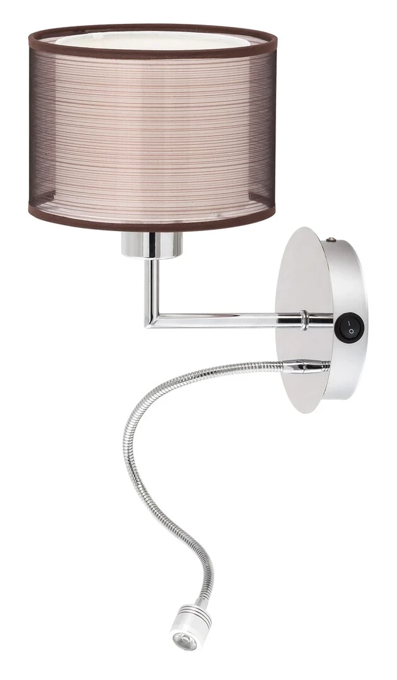 Anastasia – LED аплик с лампа за четене в хром, 500мм, 1W, 4000K