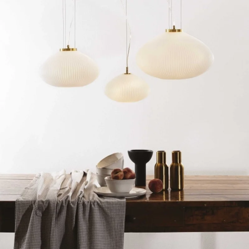 Plisse' SP1 D35 OTTONE SATINATO 264547 – Ideal Lux пендел в сатен месинг, 1X60W, IP20
