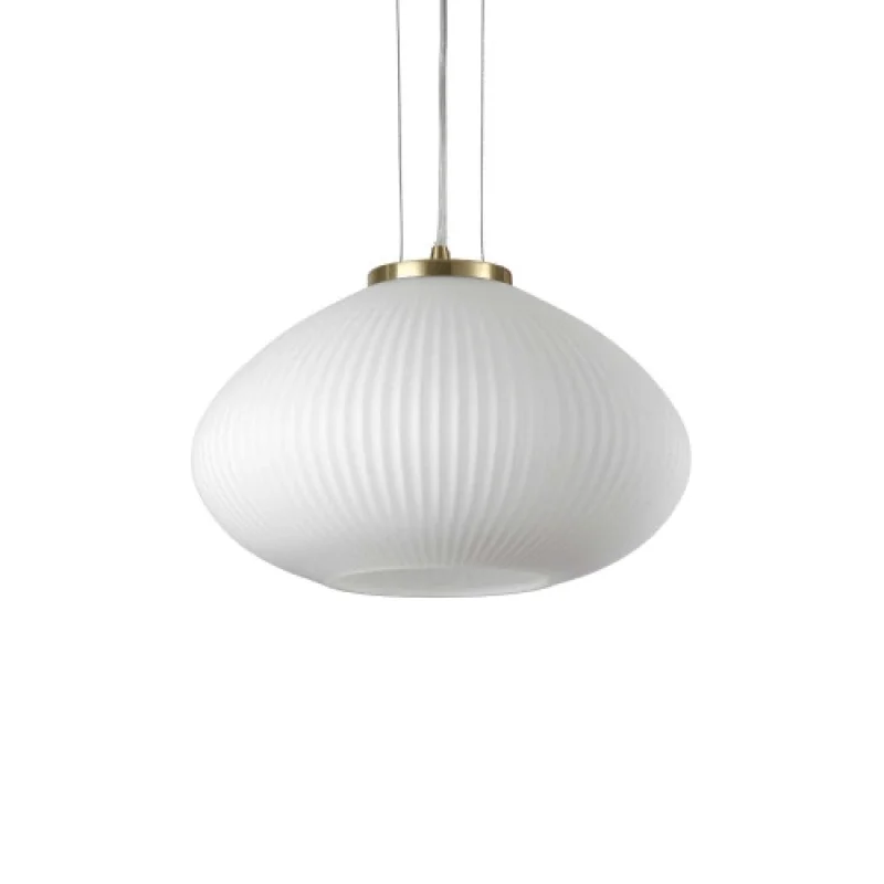 Пендели Plisse' SP1 D35 OTTONE SATINATO 264547 – Ideal Lux пендел в сатен месинг, 1X60W, IP20