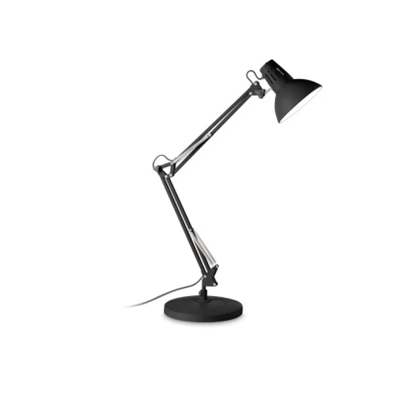 Настолни лампи Wally TL1 BLACK 265278 – Ideal Lux настолна лампа в черен, 1X42W, IP20