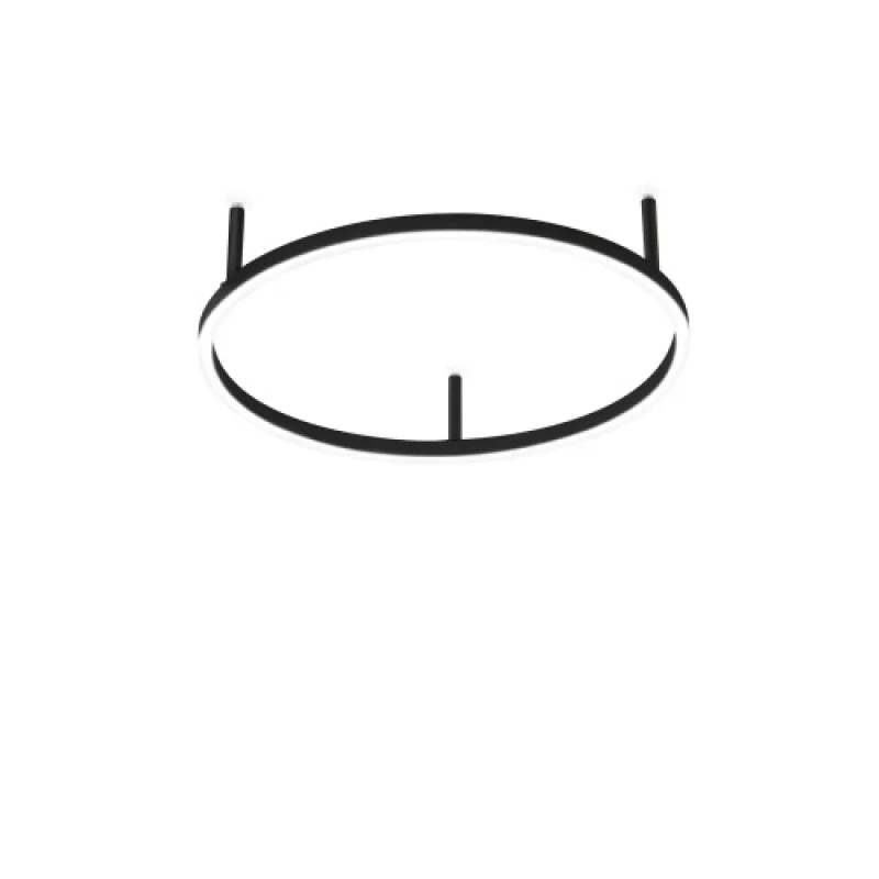 LED Ceiling Lights Oracle SLIM PL D050 ROUND B 265988 – Ideal Lux LED ceiling light in matt black, 30W, 3000K, IP20