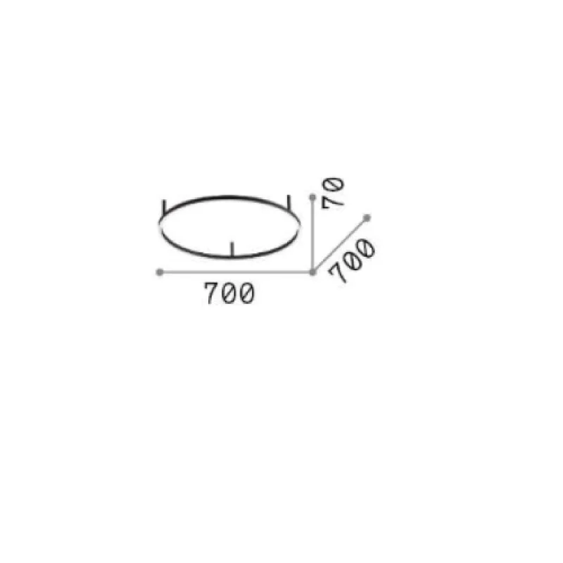 Oracle SLIM PL D070 ROUND W 265995 – Ideal Lux LED плафон в матово бял, 35W, 3000K, IP20