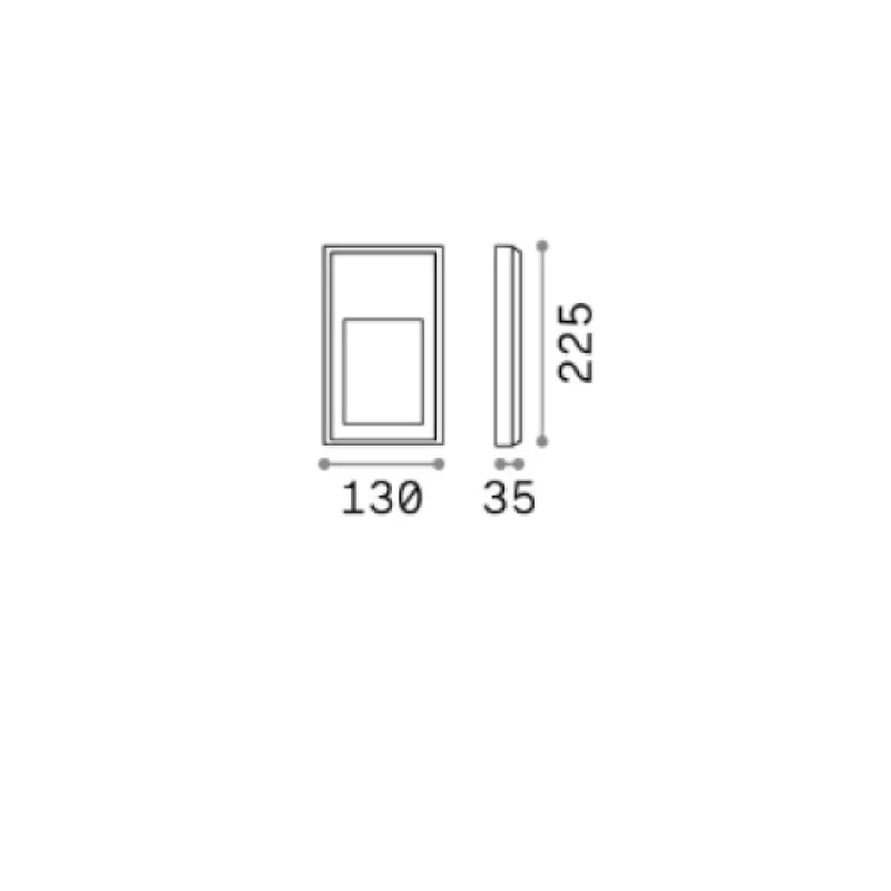 Febe 268354 – Ideal Lux LED фасадна луна за външен монтаж в антрацит, 6W, 3000K, IP65