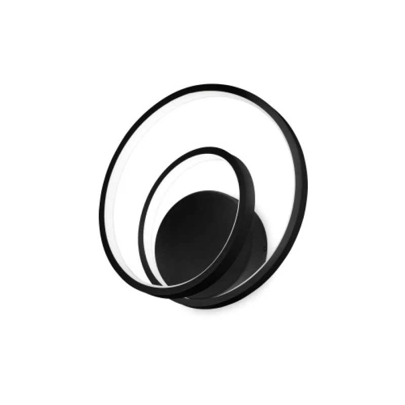 Wall Lights Oz AP BLACK 269399 – Ideal Lux LED wall light in black, 30W, 3000K, IP20
