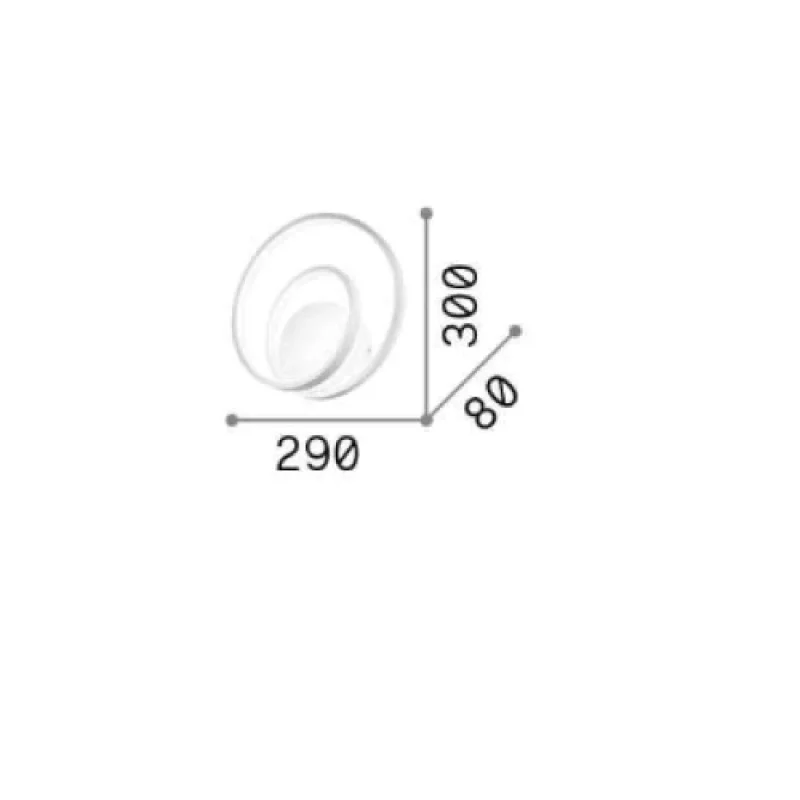 Oz AP BLACK 269399 – Ideal Lux LED wall light in black, 30W, 3000K, IP20
