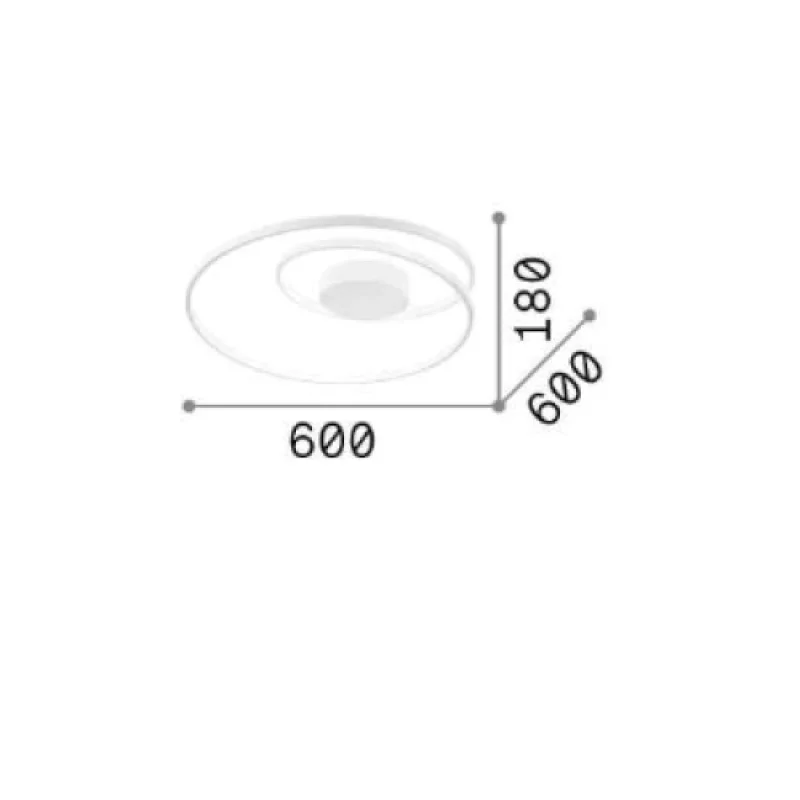 Oz PL BRASS 269429 – Ideal Lux LED плафон в месинг, 49W, 3000K, IP20