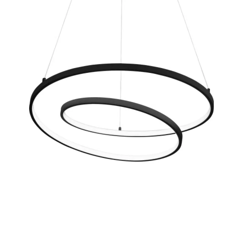 LED Pendants & Chandeliers Oz SP D80 BLACK 269450 – Ideal Lux LED pendant in black, 59W, 3000K, IP20