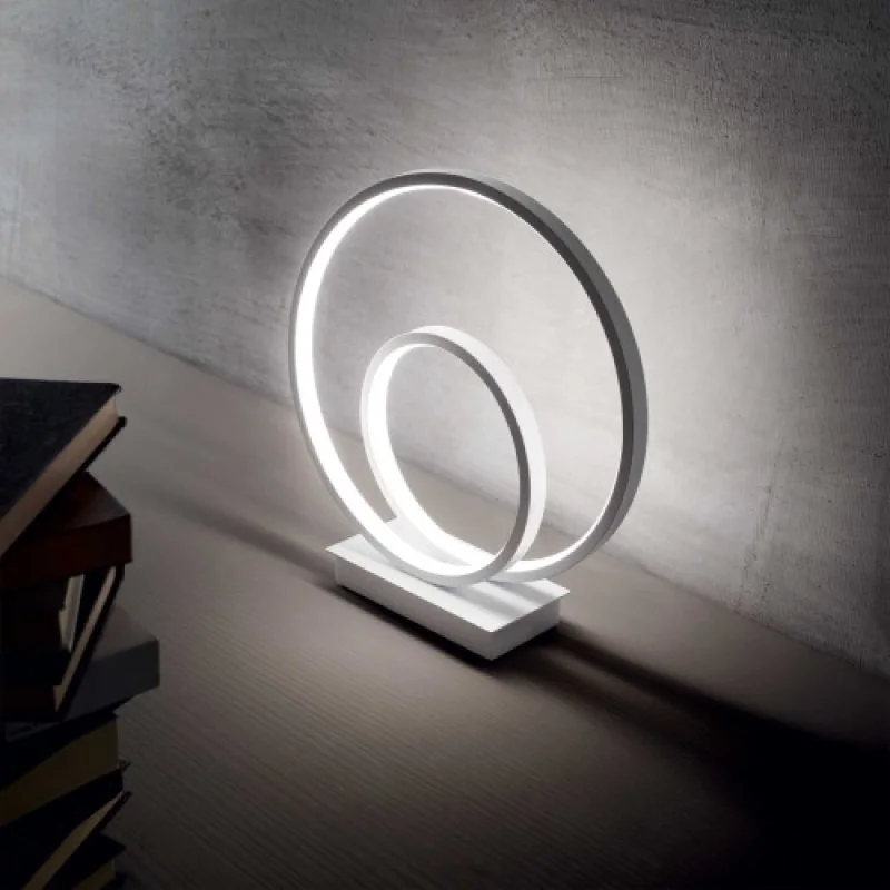 Настолни лампи Oz TL WHITE 269474 – Ideal Lux LED настолна лампа в бял, 23W, 3000K, IP20