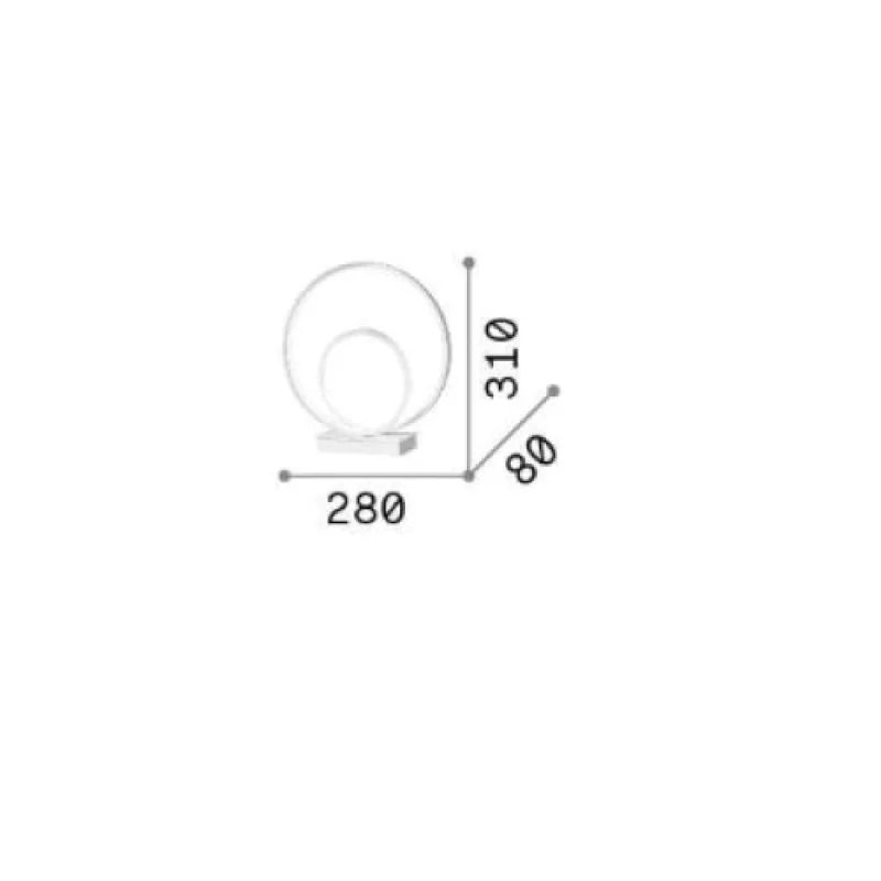 Oz TL WHITE 269474 – Ideal Lux LED настолна лампа в бял, 23W, 3000K, IP20