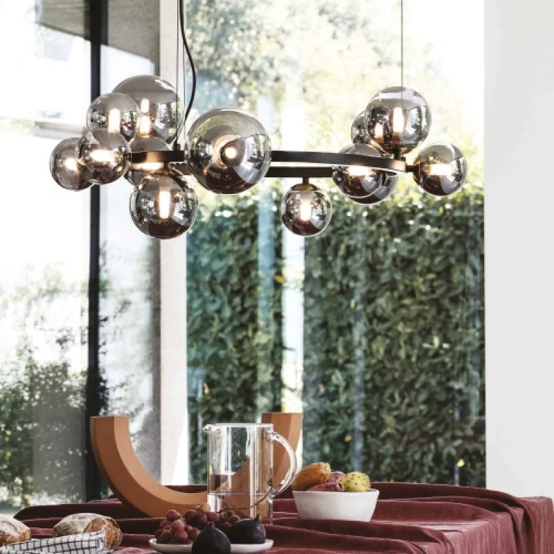 Pendant Lights Perlage SP14 BLACK 271385 – Ideal Lux pendant in matt black, 14X15W, IP20