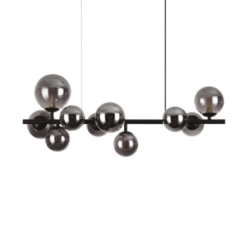 Pendant Lights Perlage SP10 BLACK 271408 – Ideal Lux pendant in matt black, 10X15W, IP20