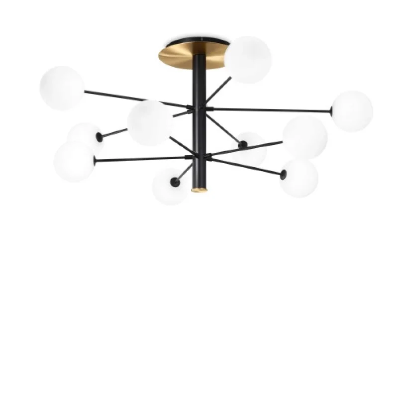 Chandeliers Cosmopolitan PL10 NERO OTTONE 273693 – Ideal Lux chandelier in black, 10X15W, IP20