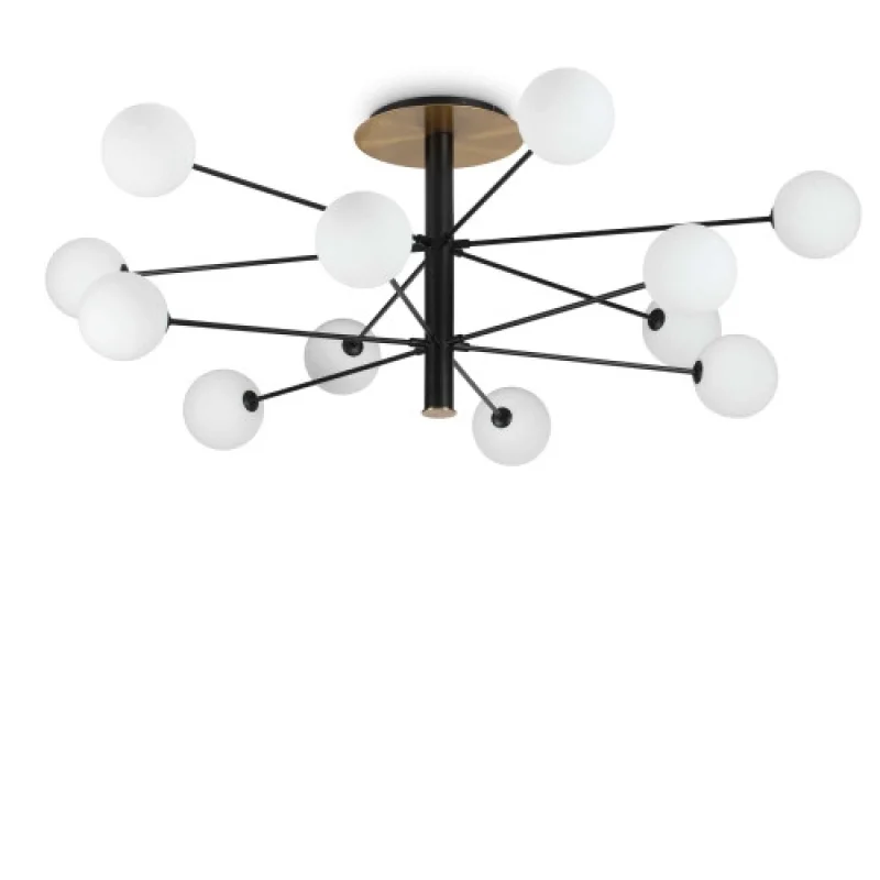 Cosmopolitan PL12 NERO OTTONE 273709 – Ideal Lux полилей в черен, 12X15W, IP20