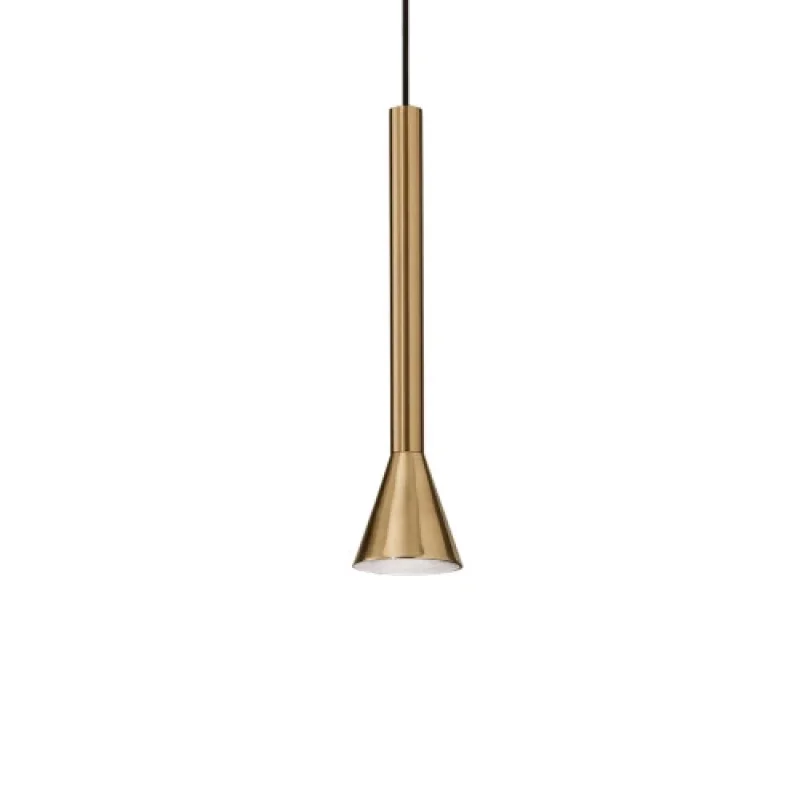LED пендели и полилеи Diesis SP SATIN BRASS 279794 – Ideal Lux LED пендел в сатен месинг, 7W, 3000K, IP20