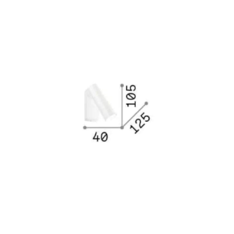 Pipe AP NERO 281001 – Ideal Lux LED wall light in black, 7W, 3000K, IP20