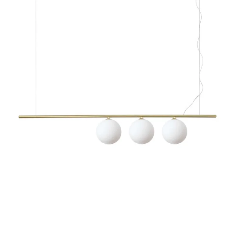 Perline SP3 BRASS 282114 – Ideal Lux пендел в сатен месинг, 3X40W, IP:20
