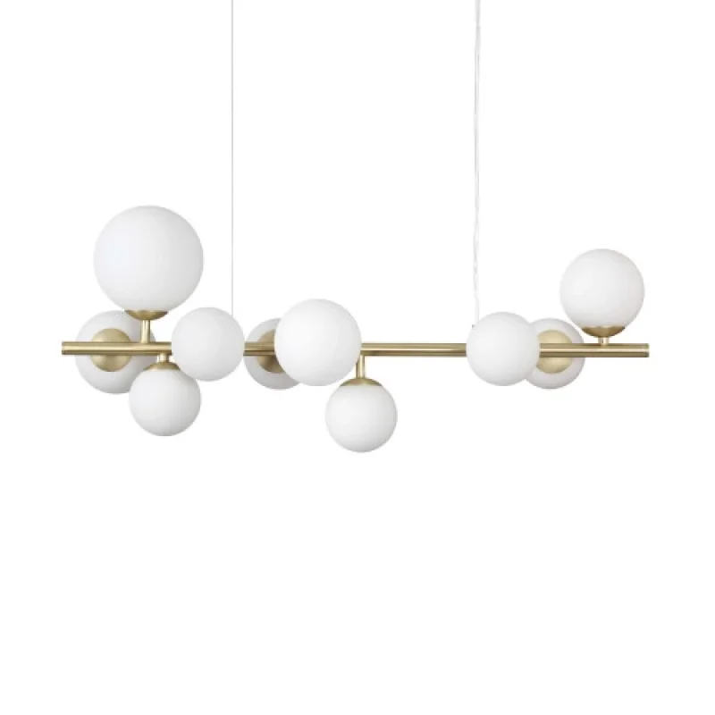 Pendant Lights Perlage SP10 BRASS 283791 – Ideal Lux pendant in satin brass, 10X15W, IP20