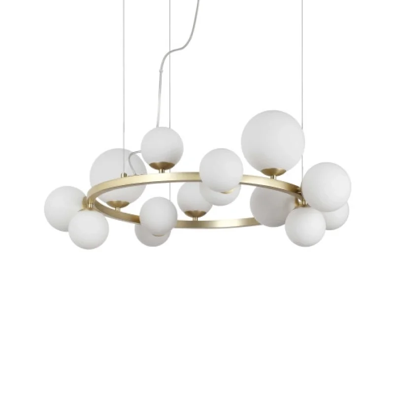 Pendant Lights Perlage SP14 BRASS 283814 – Ideal Lux pendant in satin brass, 14X15W, IP20