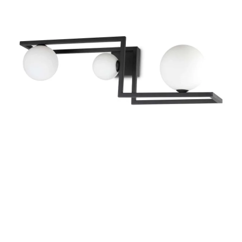 Angolo PL3 BLACK 284286 – Ideal Lux плафон в черен, 3X28W, IP:20