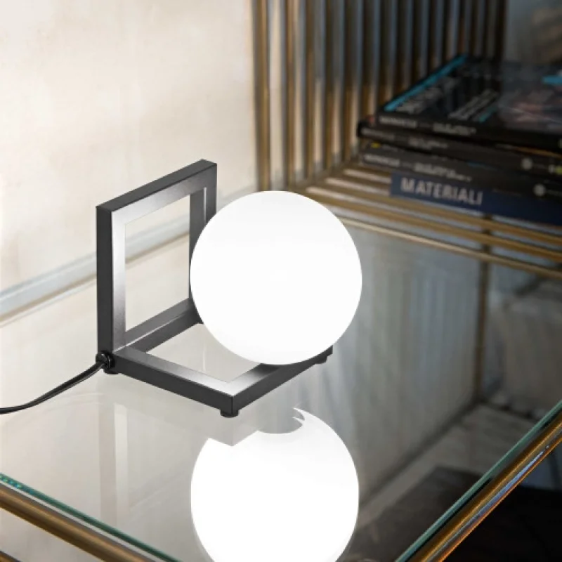 Настолни лампи Angolo TL1 BLACK 284316 – Ideal Lux настолна лампа в черен, 1X28W, IP:20