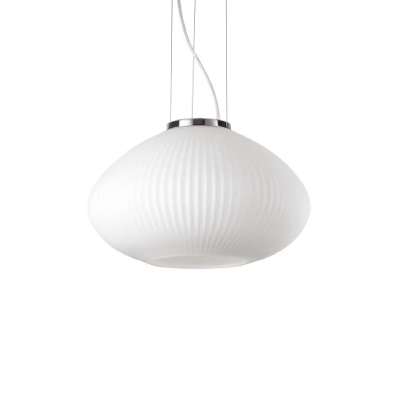 Pendant Lights Plisse' SP1 D35 CROMO 285184 – Ideal Lux pendant in chrome, 1X60W, IP20