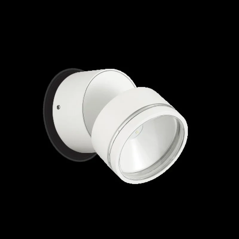Външно стенно осветление Omega AP ROUND BIANC 285481 – Ideal Lux LED фасаден аплик в бял, IP54