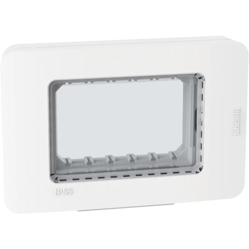 bticino Водоустойчив лицев панел и носеща рамка 3M IP55 Бял - bticino Light Now 28603YW