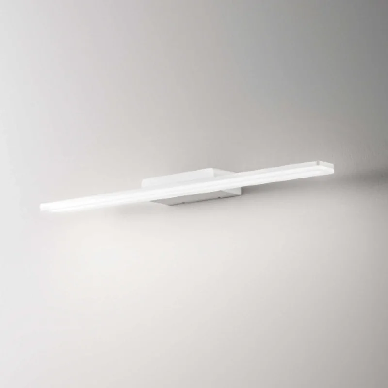 Осветление за баня Make-up AP D60 287669 – Ideal Lux LED аплик за баня в бял, 18W, 3000K, IP:54