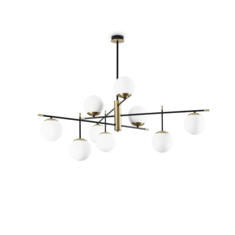 Gourmet PL9 289489 – Ideal Lux полилей в черен, 9X40W, IP:20