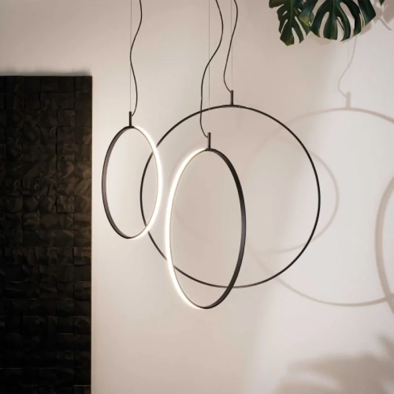 Circus SP D74 BLACK 3000K 291406 – Ideal Lux LED пендел в черен, 36W, 3000K, IP:20