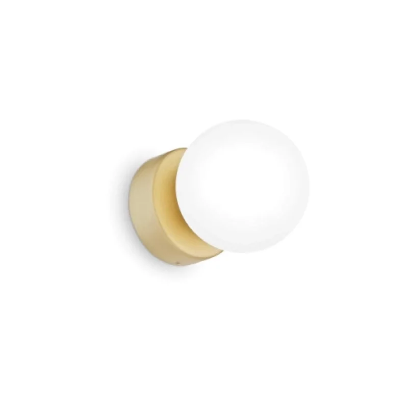 Wall Lights Perlage AP1 BRASS 292410 – Ideal Lux wall light in satin brass, 1X15W, IP:20