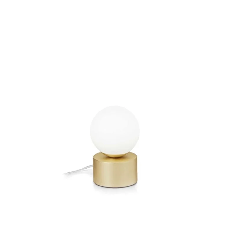 Настолни лампи Perlage TL1 BRASS 292458 – Ideal Lux настолна лампа в сатен месинг, 1X15W, IP:20