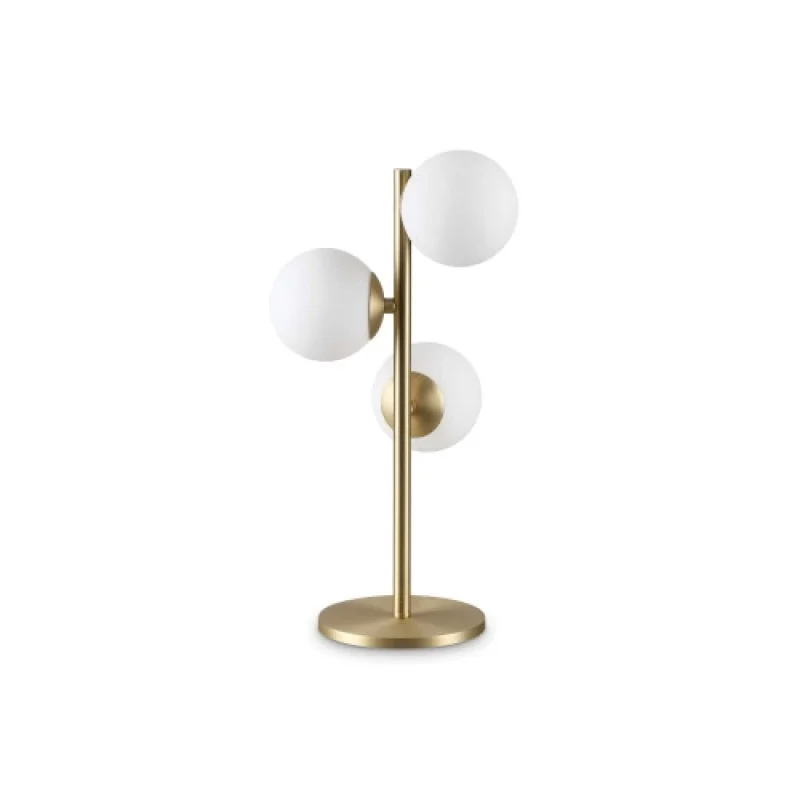 Table Lamps Perlage TL3 BRASS 292472 – Ideal Lux table lamp in satin brass, 3X15W, IP:20