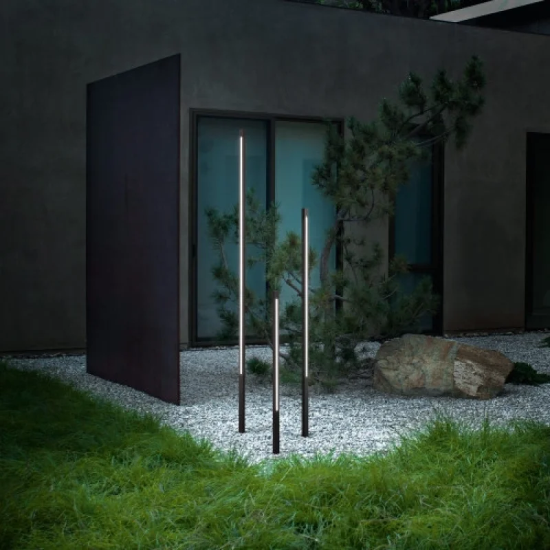 Je 293189 – Ideal Lux LED garden bollard with spike light in-ground in black, 12W, 3000K, IP:65