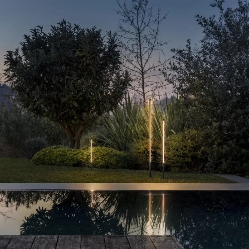 Je 293202 – Ideal Lux LED garden bollard with spike light in-ground in black, 25W, 3000K, IP:65