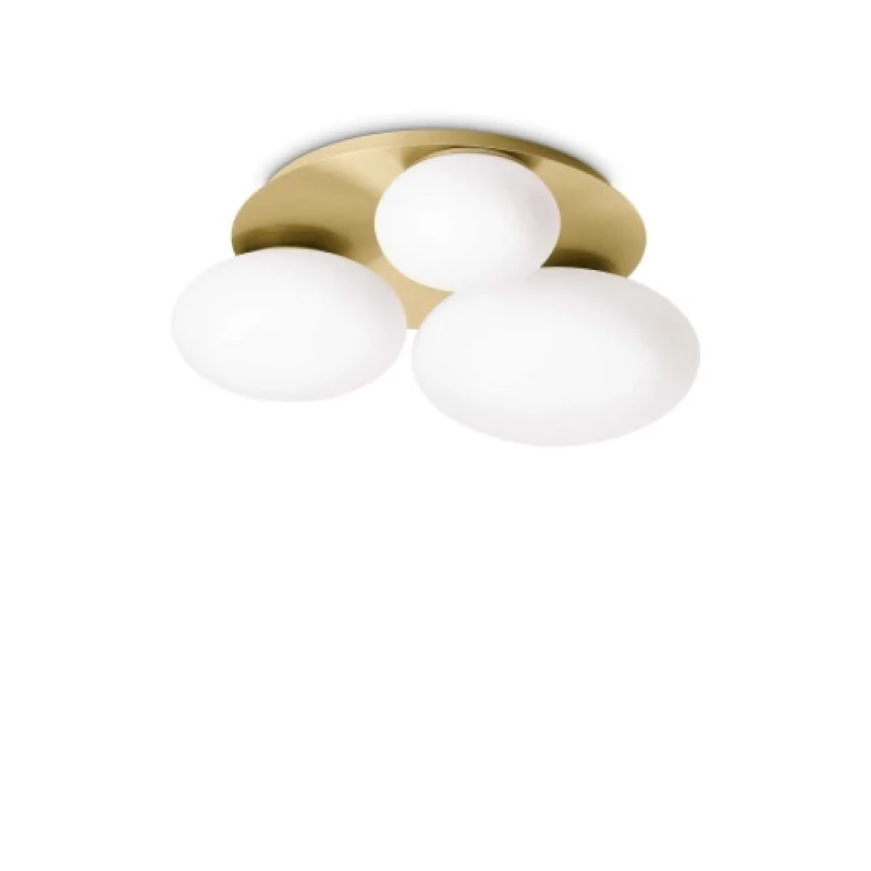 Ninfea PL3 BRASS 293660 – Ideal Lux плафон в месинг, 3X15W, IP:20