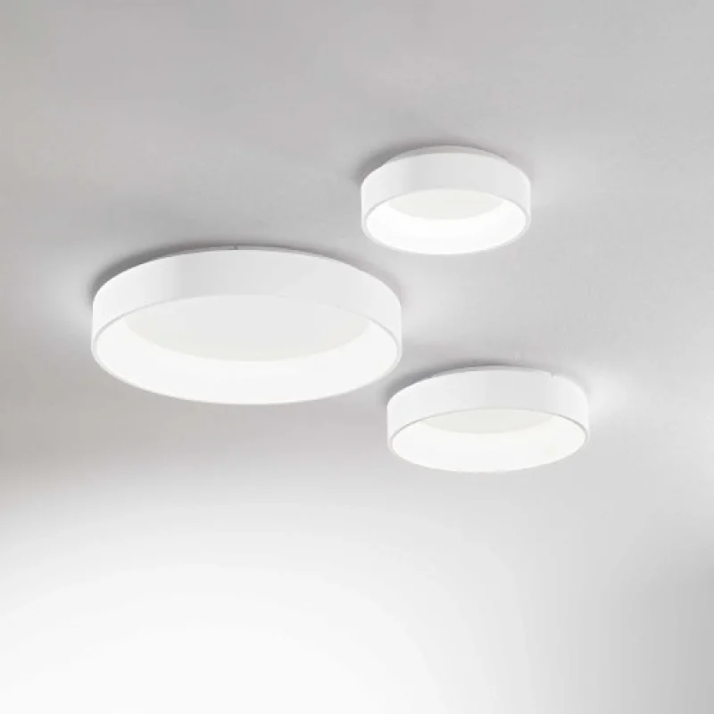 LED плафони Ziggy PL D30 WHITE 293776 – Ideal Lux LED плафон в бял, 22W, 3000K, IP:20