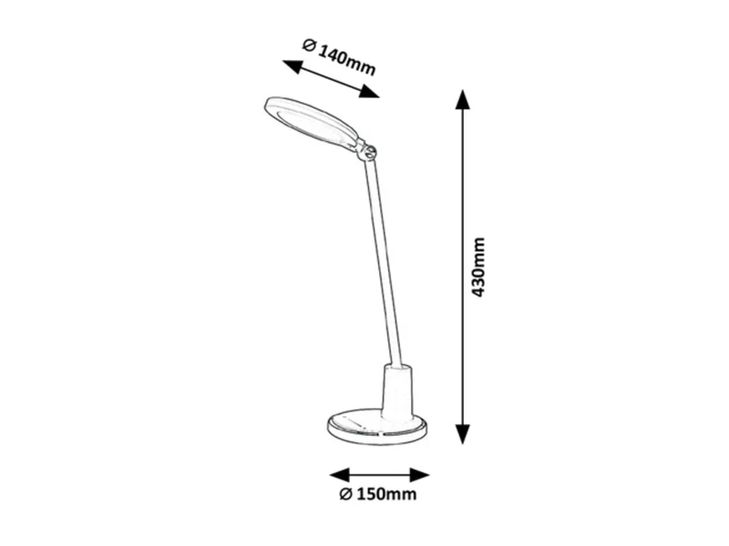 Tekla – LED table lamp in white, Ø150mm, 10W, 3000-6000K, dimmable